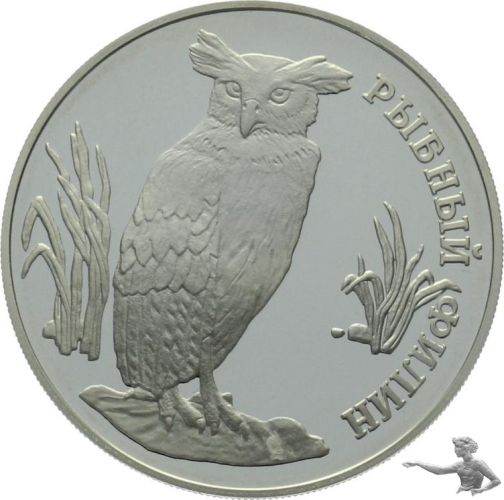 Russland 1 Rubel 1993 Owl